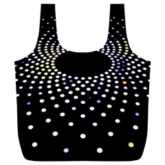 Abstract Black Blue Bright Circle Full Print Recycle Bag (xl)