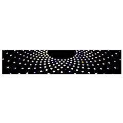 Abstract Black Blue Bright Circle Small Flano Scarf