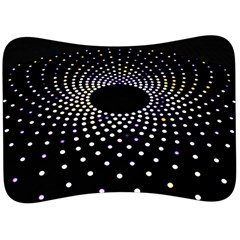 Abstract Black Blue Bright Circle Velour Seat Head Rest Cushion by HermanTelo