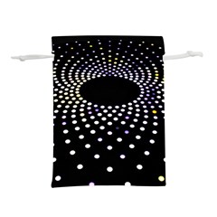 Abstract Black Blue Bright Circle Lightweight Drawstring Pouch (m) by HermanTelo