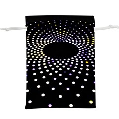 Abstract Black Blue Bright Circle  Lightweight Drawstring Pouch (xl) by HermanTelo