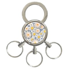 Flowers Pattern Lotus Lily 3-ring Key Chain by HermanTelo