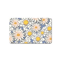 Flowers Pattern Lotus Lily Magnet (name Card) by HermanTelo