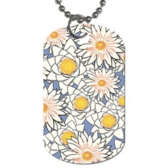 Flowers Pattern Lotus Lily Dog Tag (two Sides) by HermanTelo