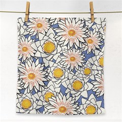 Flowers Pattern Lotus Lily Face Towel