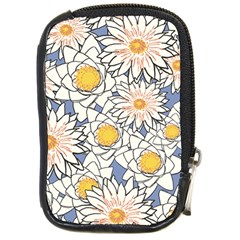 Flowers Pattern Lotus Lily Compact Camera Leather Case by HermanTelo