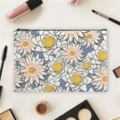 Flowers Pattern Lotus Lily Cosmetic Bag (large)