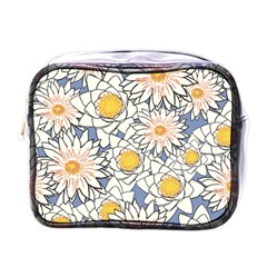 Flowers Pattern Lotus Lily Mini Toiletries Bag (one Side) by HermanTelo