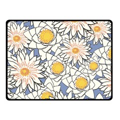 Flowers Pattern Lotus Lily Fleece Blanket (small) by HermanTelo