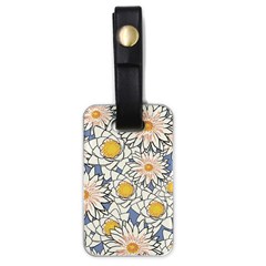 Flowers Pattern Lotus Lily Luggage Tag (one Side) by HermanTelo