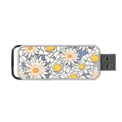 Flowers Pattern Lotus Lily Portable Usb Flash (one Side) by HermanTelo