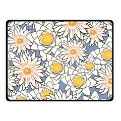 Flowers Pattern Lotus Lily Double Sided Fleece Blanket (small)  by HermanTelo