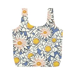 Flowers Pattern Lotus Lily Full Print Recycle Bag (m)