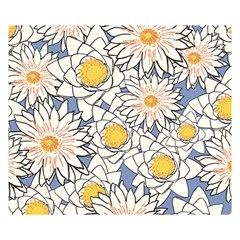 Flowers Pattern Lotus Lily Double Sided Flano Blanket (small) 