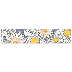 Flowers Pattern Lotus Lily Small Flano Scarf