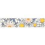 Flowers Pattern Lotus Lily Small Flano Scarf Back