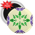 Thistle Flower Purple Thorny Flora 3  Magnets (10 pack)  Front