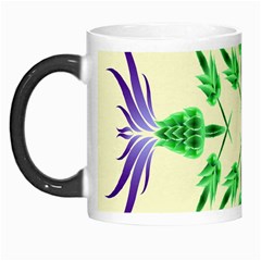 Thistle Flower Purple Thorny Flora Morph Mugs by Bajindul