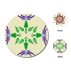 Thistle Flower Purple Thorny Flora Playing Cards Single Design (Round)