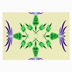 Thistle Flower Purple Thorny Flora Large Glasses Cloth (2 Sides) by Bajindul