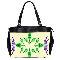 Thistle Flower Purple Thorny Flora Oversize Office Handbag (2 Sides) by Bajindul