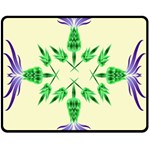 Thistle Flower Purple Thorny Flora Fleece Blanket (Medium)  60 x50  Blanket Front