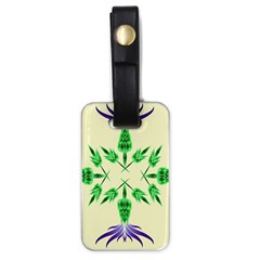 Thistle Flower Purple Thorny Flora Luggage Tag (one Side) by Bajindul