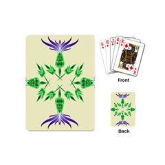 Thistle Flower Purple Thorny Flora Playing Cards Single Design (mini)