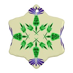 Thistle Flower Purple Thorny Flora Snowflake Ornament (two Sides) by Bajindul