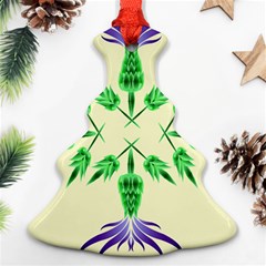 Thistle Flower Purple Thorny Flora Christmas Tree Ornament (two Sides) by Bajindul