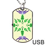 Thistle Flower Purple Thorny Flora Dog Tag USB Flash (Two Sides) Front