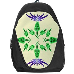 Thistle Flower Purple Thorny Flora Backpack Bag by Bajindul