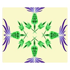 Thistle Flower Purple Thorny Flora Double Sided Flano Blanket (small)  by Bajindul