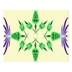 Thistle Flower Purple Thorny Flora Double Sided Flano Blanket (large)  by Bajindul