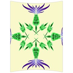 Thistle Flower Purple Thorny Flora Back Support Cushion by Bajindul