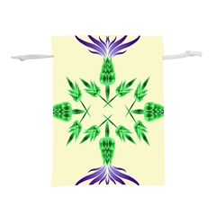 Thistle Flower Purple Thorny Flora Lightweight Drawstring Pouch (M)