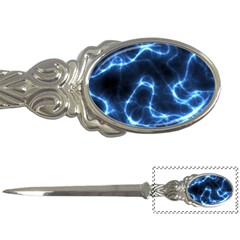 Lightning Electricity Pattern Blue Letter Opener by Mariart