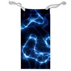 Lightning Electricity Pattern Blue Jewelry Bag by Mariart