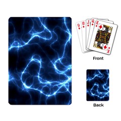 Lightning Electricity Pattern Blue Playing Cards Single Design (rectangle) by Mariart