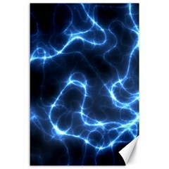 Lightning Electricity Pattern Blue Canvas 24  X 36  by Mariart