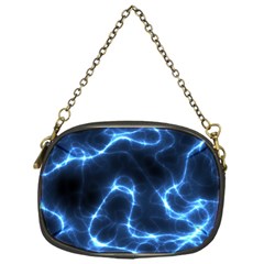 Lightning Electricity Pattern Blue Chain Purse (one Side) by Mariart