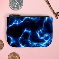 Lightning Electricity Pattern Blue Mini Coin Purse by Mariart