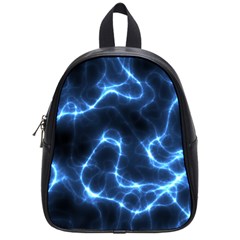 Lightning Electricity Pattern Blue School Bag (small) by Mariart