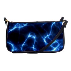 Lightning Electricity Pattern Blue Shoulder Clutch Bag by Mariart