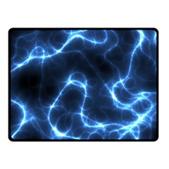 Lightning Electricity Pattern Blue Fleece Blanket (small) by Mariart