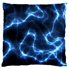 Lightning Electricity Pattern Blue Large Cushion Case (one Side) by Mariart