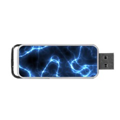 Lightning Electricity Pattern Blue Portable Usb Flash (two Sides) by Mariart