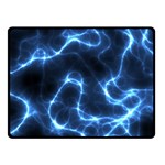 Lightning Electricity Pattern Blue Double Sided Fleece Blanket (Small)  45 x34  Blanket Front