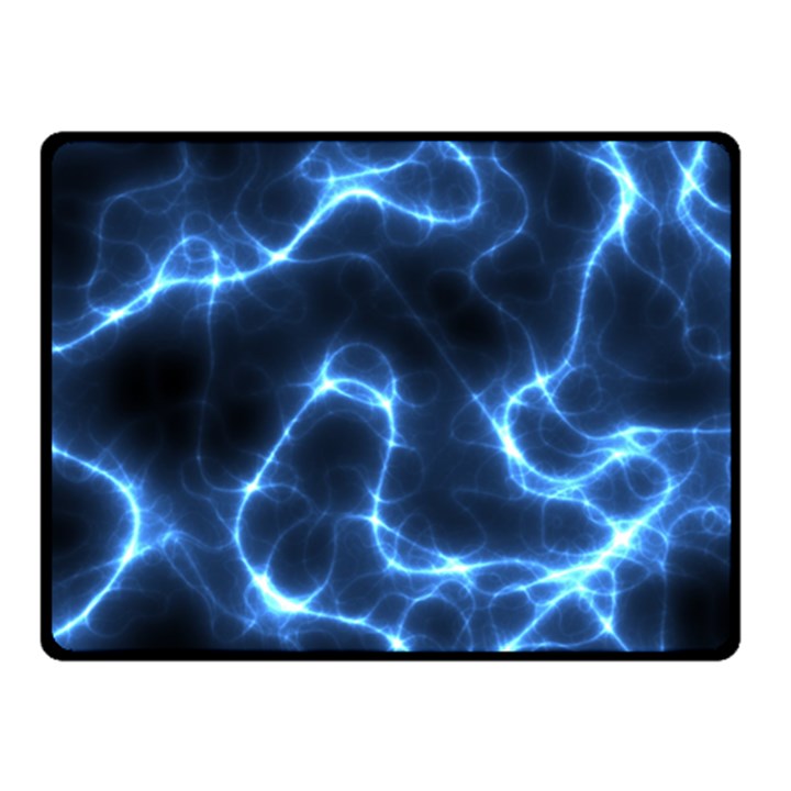 Lightning Electricity Pattern Blue Double Sided Fleece Blanket (Small) 