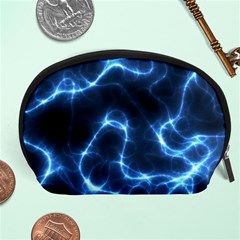 Lightning Electricity Pattern Blue Accessory Pouch (large) by Mariart